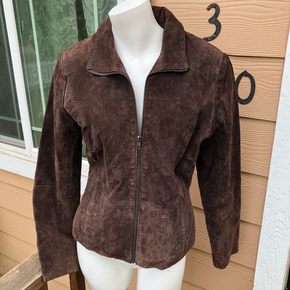Wilsons Leather Jackets & Blazers - Wilson’s brown suede leather zip up jacket